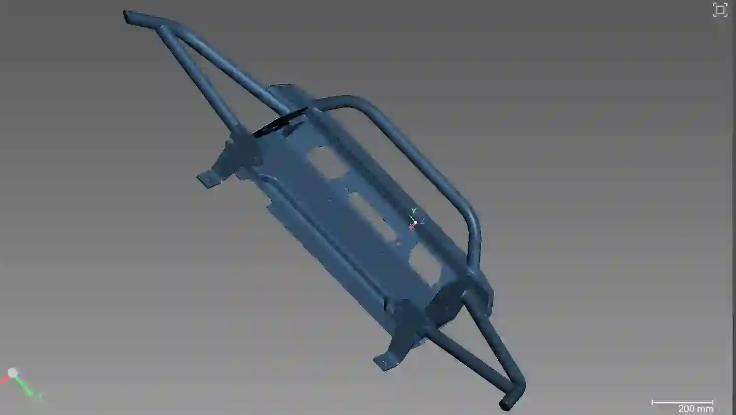 3D model created by 3D scanning the hood of a car.