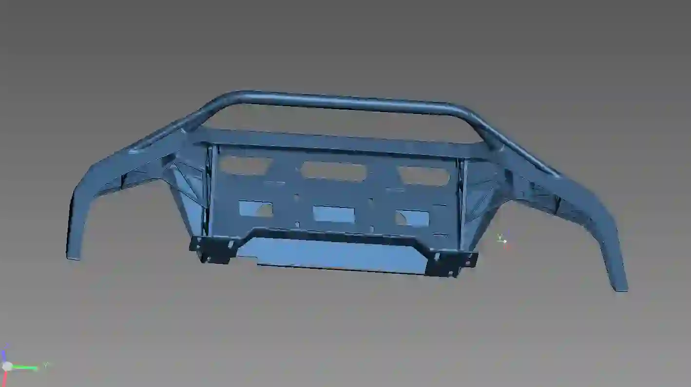3D model created by 3D scanning the hood of a car.